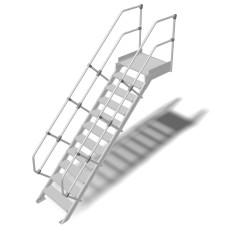 Трап с платформой стационарный 11 ступеней, ширина 1000 мм, угол наклона 60° KRAUSE 825407